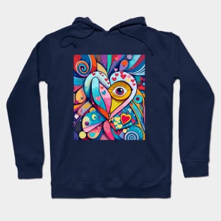 Abstract Ophthalmology Valentines ,brafdesign Hoodie